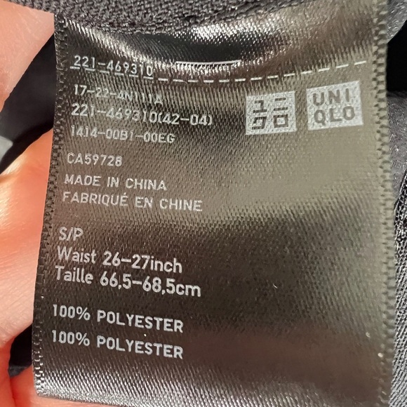 NWOT Uniqlo Womens Classic Black Office Work Preppy Casual Pants Trouser 26 - Picture 3 of 13